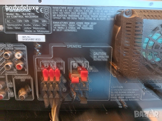 PANASONIC SA-HE70 аудио/видео ресийвър, снимка 5 - Ресийвъри, усилватели, смесителни пултове - 25140290