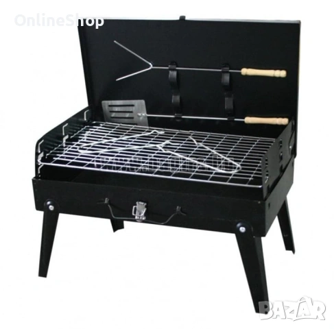 Преносима сгъваема градинска скара , 44x27x37 см, за къмпинг,, снимка 3 - Други стоки за дома - 53029837