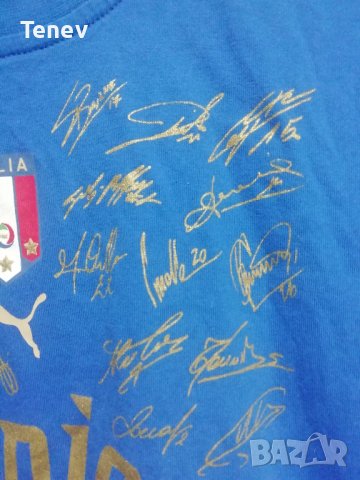 Italy World Cup 2006 Puma оригинална тениска с автографи Campioni 4 Del Mundo Италия , снимка 7 - Тениски - 41914040