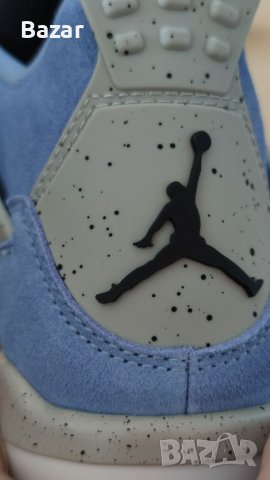 Нови Оригинални Обувки Nike Air Jordan 4 University Blue Размер 42.5 Кецове Сини Маратонки 27см uk8, снимка 6 - Кецове - 40430183