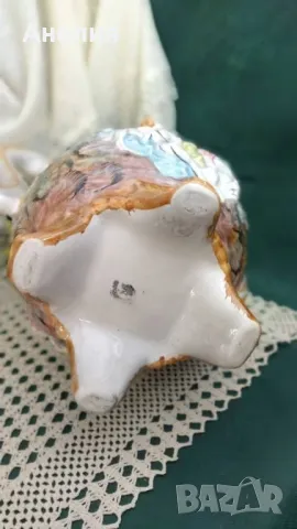 Capodimonte Italy съд с дръжка (кана) огромен , снимка 7 - Декорация за дома - 49664792