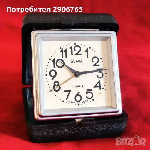 Часовник будилник Слава СССР работещ, снимка 2 - Антикварни и старинни предмети - 50244251