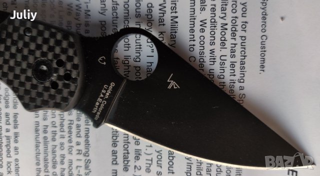 SPYDERCO PARA 3 C223  CARBON G10 , снимка 15 - Ножове - 39225080