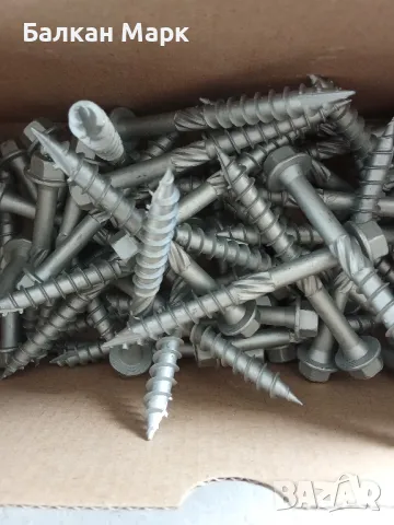 Винт,винтове, дърво 8x75,шестостенна глава,TORX,шайба,връх17,цинк-ламелно покр., торнадо 50бр