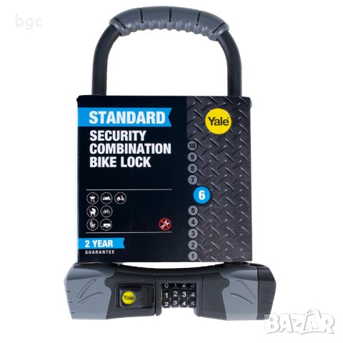 Ново Заключващо устройство Катинар U-Lock Yale, С шифър, 4 цифри, 13/230, Висок Клас - 24 месеца гар, снимка 1 - Аксесоари за велосипеди - 41327015