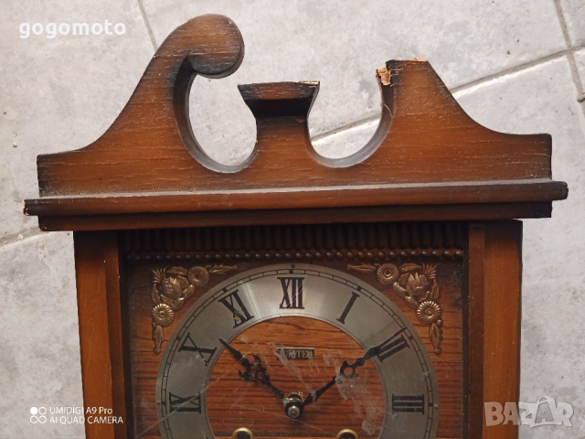 Стар винтидж античен стенен часовник, снимка 5 - Антикварни и старинни предмети - 36206088