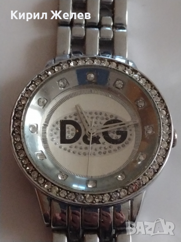 Модерен дамски часовник DOLCE GABANA с кристали Сваровски стил качество - 14504, снимка 1 - Дамски - 36124399