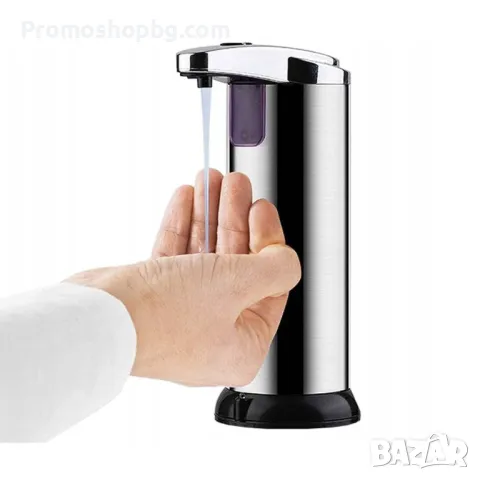 Автоматичен сензорен дозатор за сапун, сребрист, снимка 6 - Други - 48150692