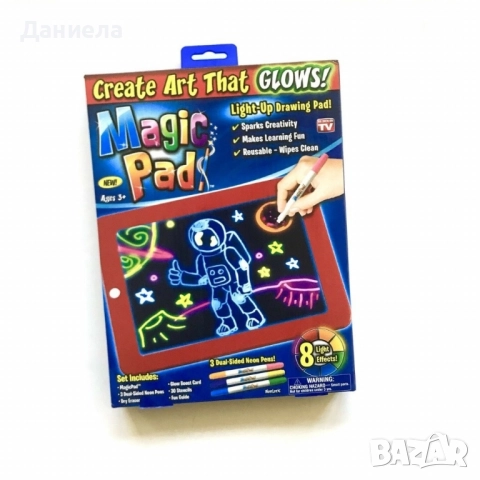 Светещ таблет за рисуване Magic Sketch Pad, снимка 4 - Рисуване и оцветяване - 52014899