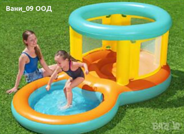 Детски басейн с батут 2в1, снимка 1 - Надуваеми играчки - 41492248