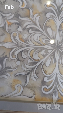 Уникална авторска картина арабеска, акварел, стил барок, бохо, снимка 5 - Картини - 52223844