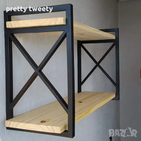 Метална етажерка за окачване на стена по поръчка , снимка 13 - Етажерки - 49322162