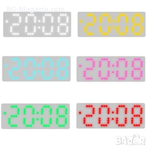 Модерен LED електронен LED настолен часовник на ток за детска спалня офис дигитален големи цифри, снимка 6 - Други - 51038367