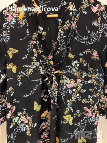 Риза с флорални мотиви | Размер М, снимка 2 - Ризи - 50499842