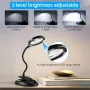 LED акумулаторна лупа-х5;х10 със светлина/2-в-1 настолна лампа и скоба 3 цветни режима, снимка 7