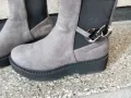 сиви велурени боти , снимка 1