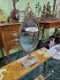 Чудесно много красиво антикварно английско бронзово огледало , снимка 3
