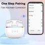 Безжични слушалки Bluetooth 5.3, 4 ENC микрофона, бели, T19, снимка 4