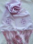 Уникален ръчно бродиран копринен шал с автентичен български мотив, снимка 4