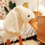 ХИТ Плюшена бяла гъска-възглавница, 70 см, снимка 4