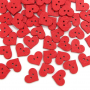 Дървени копчета червени сърца - 10 бр/к-кт , снимка 1