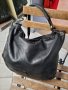 ABRO естествена кожа черна чанта,тип торба( от 195€ до 400€  в интернет сайтове), снимка 4