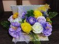 "Кутия книга" със сапунени цветя подходящ подарък за всеки повод, снимка 1 - Подаръци за жени - 40950959