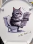 Стикер за тоалетна Коте , снимка 2