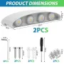 LED стенен лампион 8 W - 2 броя нагоре/надолу IP65 топла бяла 3000 K – бял, снимка 5