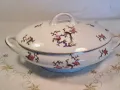 порцеланов супник с цветя и райски птици Limoges 8/5, снимка 2