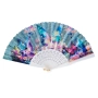 5996 Елегантно дамско ветрило за разхлаждане с принт Пеперуди, снимка 2