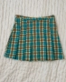 Plaid Pleated Mini Skirt , снимка 1