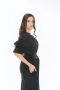 Ленена Рокля Rosaline - Черна, снимка 4