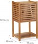 Бамбукова етажерка за баня Relaxdays, 2 рафта и 1 отделение с врата, баня и кухня., снимка 3