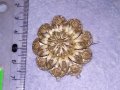 РАЗКОШНА СТАРИННА СРЕБЪРНА ФИЛИГРАННА ФЛОРАЛНА БРОШКА ФИНА МАЙСТОРСКА РЪЧНА ИЗРАБОТКА УНИКАТ 35809, снимка 9