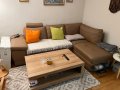 Кожен разтегателен диван, снимка 1 - Дивани и мека мебел - 44335031