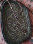 Стара дамска кожена чантичка ръчна маисторска изработка с красиви флорални орнаменти 38777, снимка 8