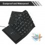 Клавиатура, силиконова, устойчива на заливане, прах и удари, USB Черна - код 0081, снимка 5