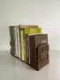 Изящна  ръчно резбована поставка за книги от червено дърво., снимка 13