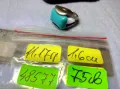 СКЪПОЦЕНЕН СРЕБЪРЕН ПРЪСТЕН СРЕБРО 925 с ГОЛЯМ ШЛИФОВАН ТЮРКОАЗ ВИНТИДЖ АРТ МОДЕЛ 48577, снимка 4