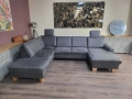 ПРОМОЦИЯ!!! П - образен ъглов диван от плат тъмно сив MM-ZE1037, снимка 2