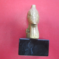 Невероятна бронзова пластика статуетка фигура 1972, снимка 3 - Колекции - 36169426