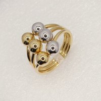 Дамски златни пръстени  с топчета  -14К, снимка 10 - Пръстени - 38938745
