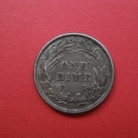 Сребърна монета 1 дайм 1913  САЩ, снимка 2 - Нумизматика и бонистика - 41866680