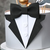 Папионка костюм бал сватба завършване сватбен абитуриент топер топери украса за торта, снимка 1 - Други - 40552504
