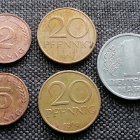 ❤️ ⭐ ⏩ Лот монети Германия 5 броя ⏪ ⭐ ❤️, снимка 1 - Нумизматика и бонистика - 36077105