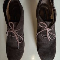 Дамски велурени обувки на платформа- 41 номер, снимка 4 - Дамски ежедневни обувки - 40742220