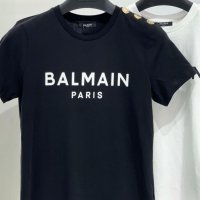 Черна тениска  Balmain  код  Br119, снимка 1 - Тениски - 35902246