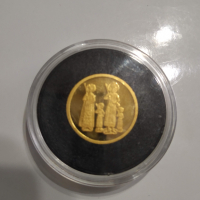 Златна монета Четвероевангелие на цар Иван Александър 1998, снимка 2 - Нумизматика и бонистика - 35182073