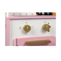  Дървена кухня Janod - Candy Chic, розова, снимка 7 - Образователни игри - 44789793